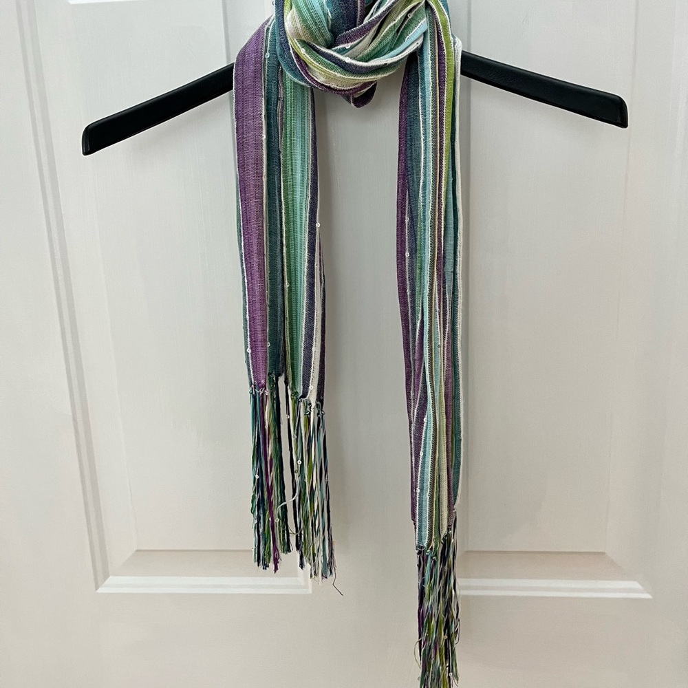 Striped Multicolor Lightweight Spring/Summer Scarf